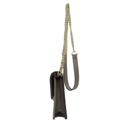 Gucci Gray Leather Chain/Shoulder Wallet
