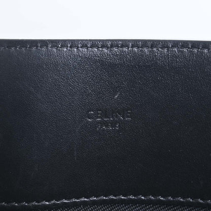 Celine Leather Vertical Cover Triomphe Large Tote Bag Black Ladies