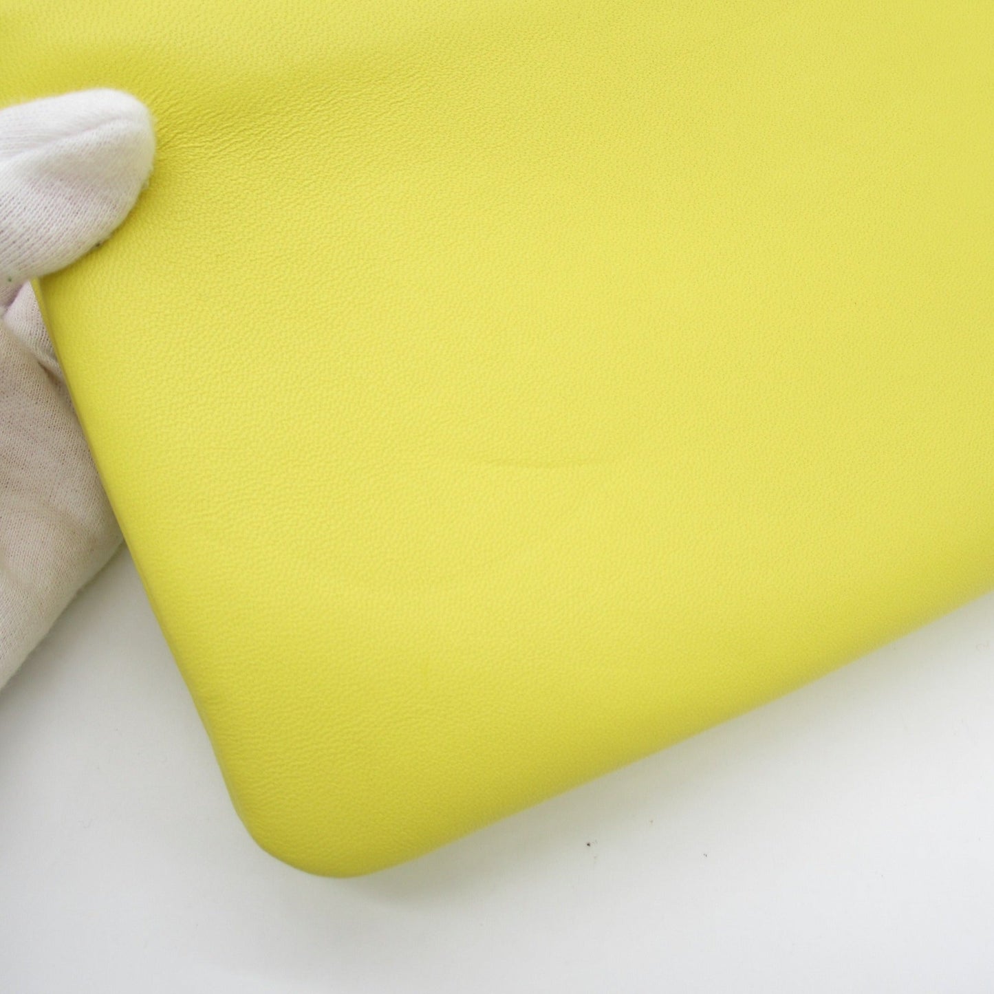 Celine Trio Shoulder Bag Yellow leather