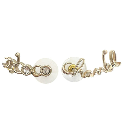 Chanel Coco Mark Earrings Ear Cuff A23V AB7658 Rhinestone COCO Ladies New