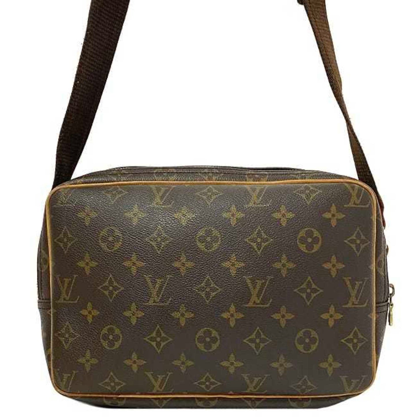 LOUIS VUITTON Shoulder Bag Reporter PM Brown Beige Gold Monogram M45254 Canvas Nume SP0030