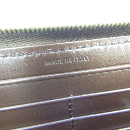 Celine Round Fastener Quilting With C Charm 10B553BFL Women's Leather Long Wallet [bi-fold] Dark Brown