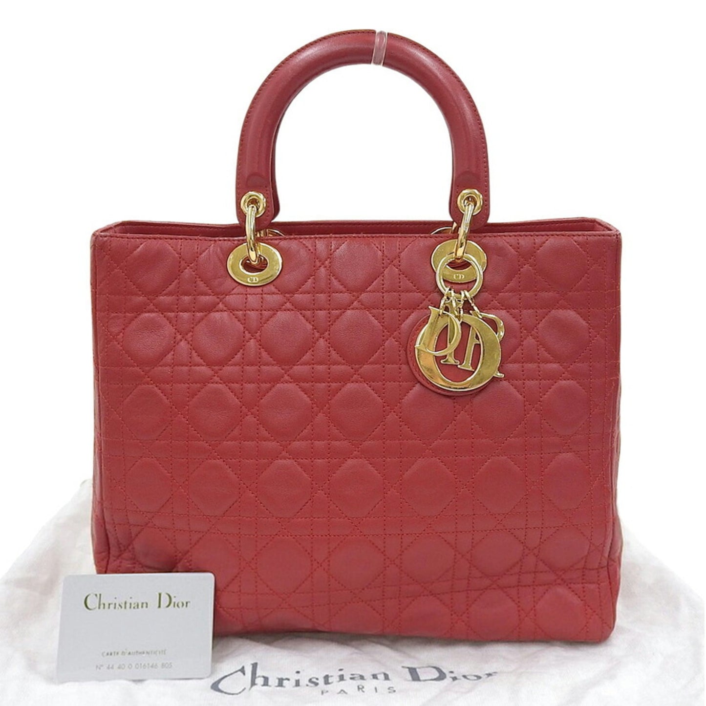 Christian Dior Red Color Leather Handbag ()