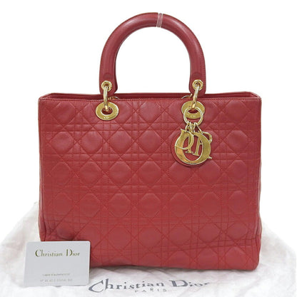Christian Dior Red Color Leather Handbag ()