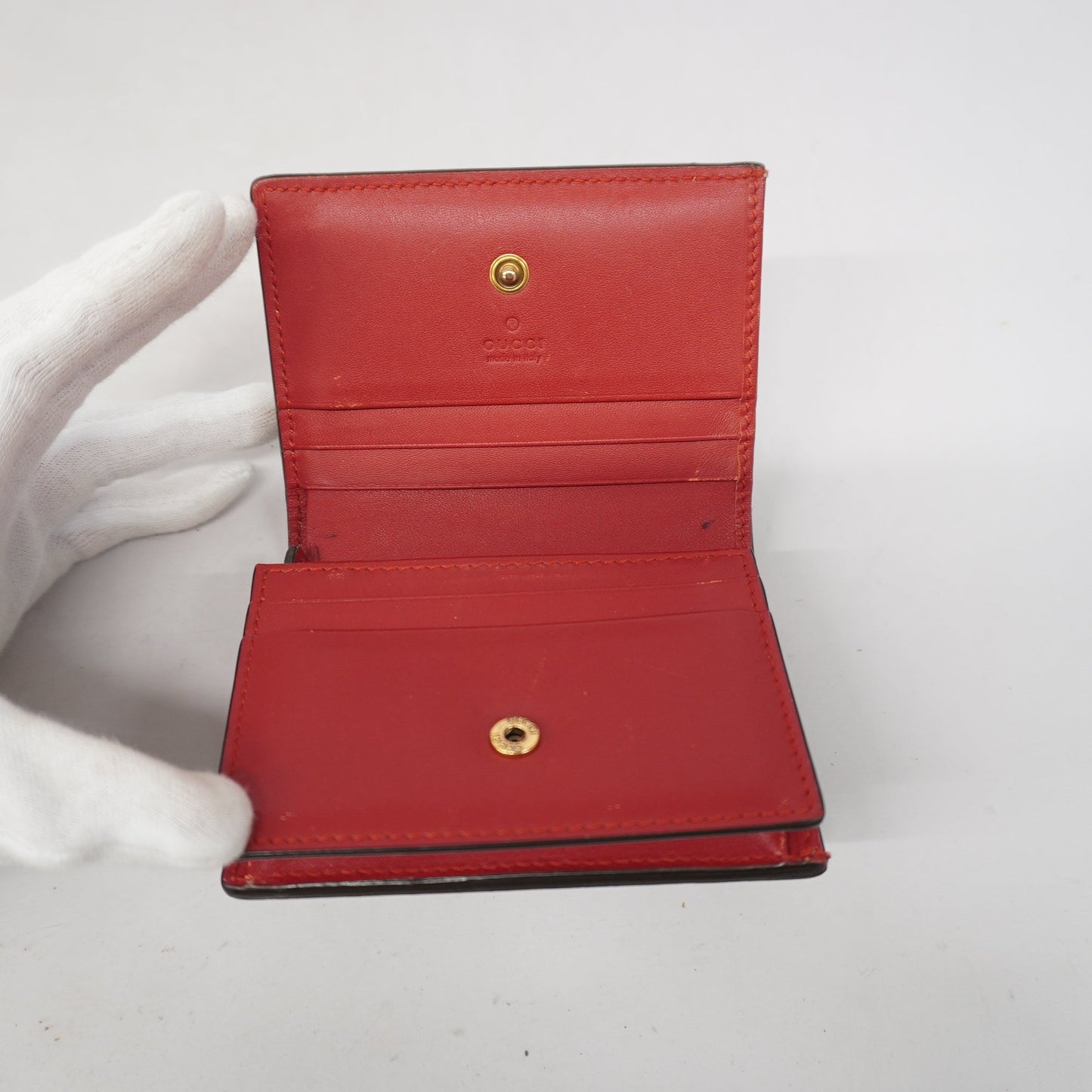 Gucci GG Supreme Cherry Bifold Wallet 476050 Wallet Red