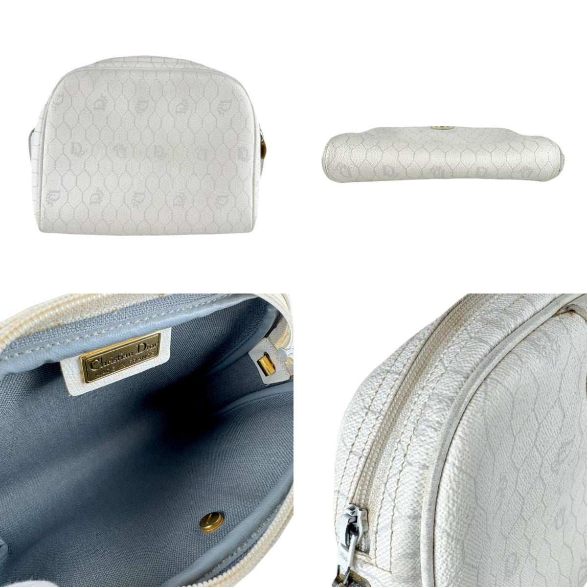 Christian Dior White Leather Shoulder Bag ()