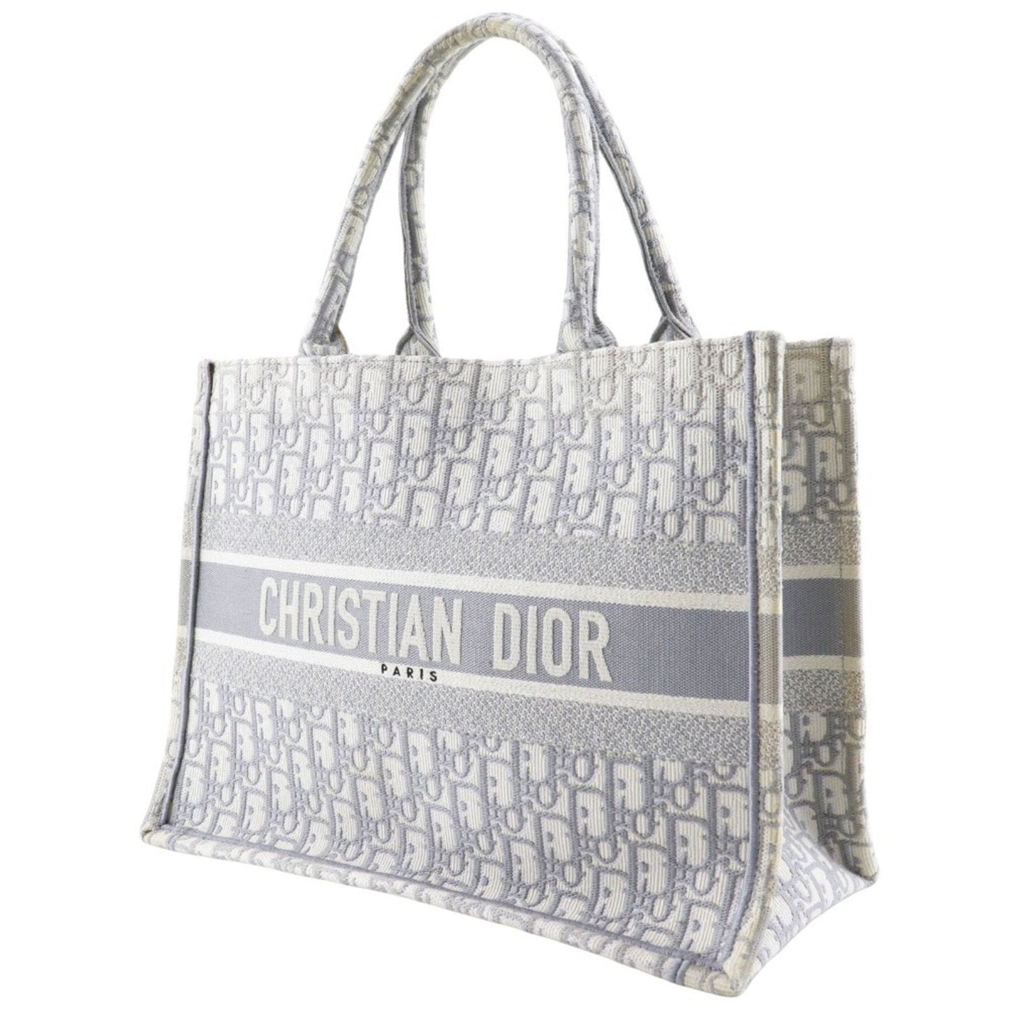 Christian Dior Light Gray Cotton Tote Bag ()