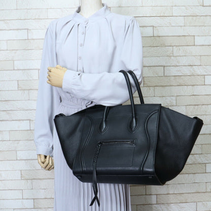 Celine Luggage Phantom Handbag Leather Black Ladies