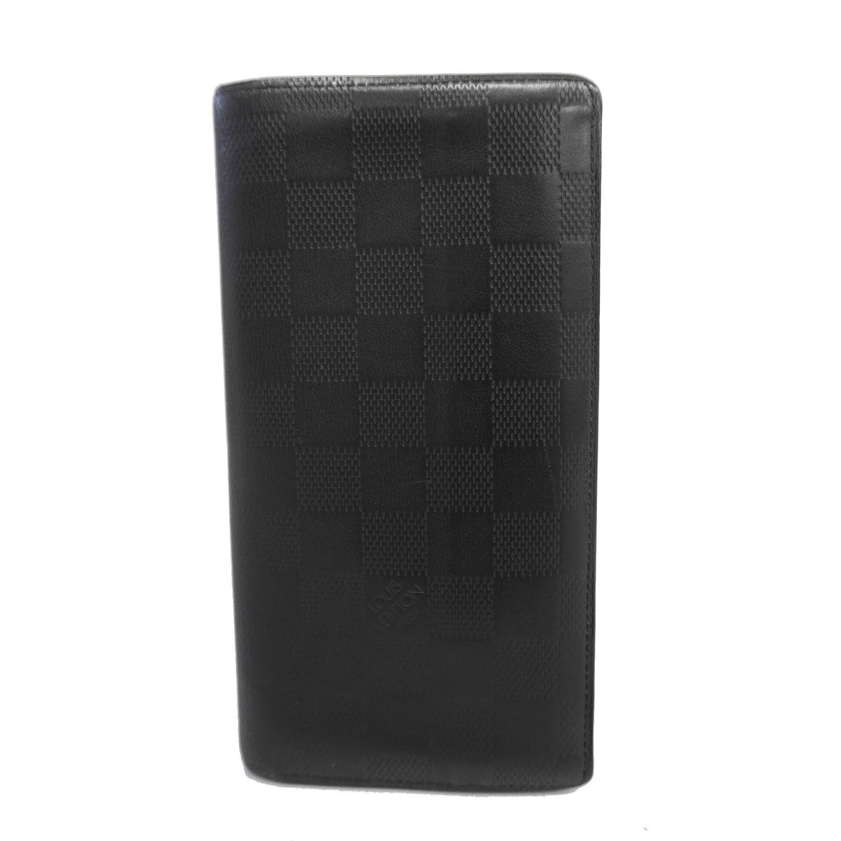 Louis VuittonAuth  Damier Infini Portofeuil Blaza N63010 Onyx