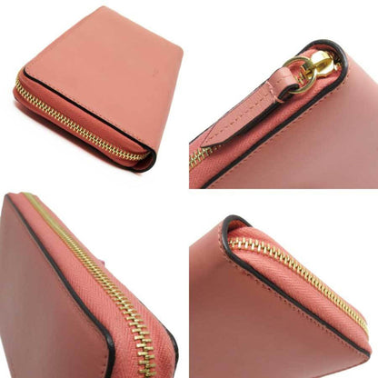 Gucci round wallet double G pink gold leather 435819