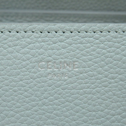 Celine Luggage Micro Shopper Tote Bag Blue Light blue leather