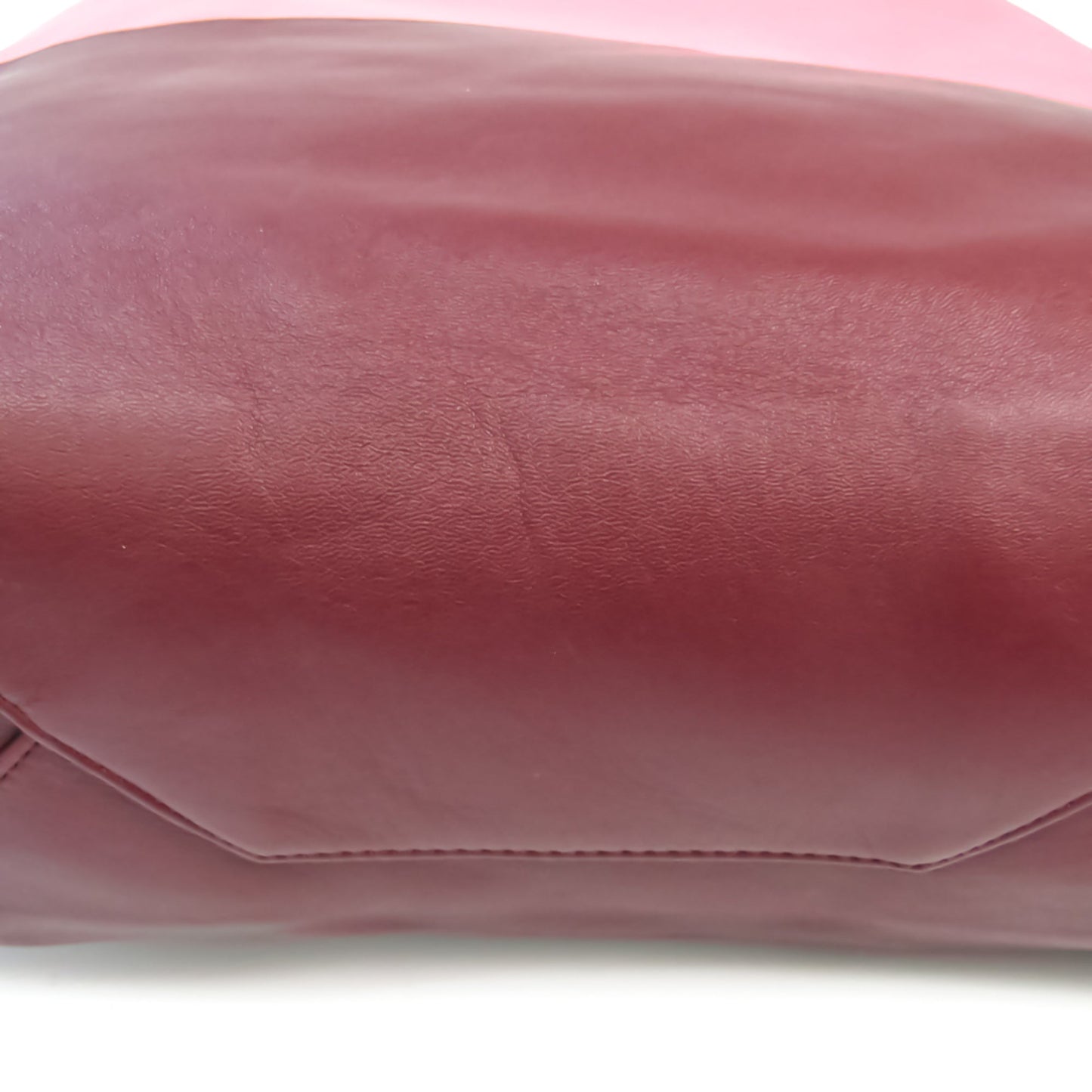 Celine Cabas Vertical 165553 Women's Leather Tote Bag Bordeaux,Pink