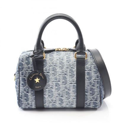 Christian Dior Navy Denim Leather Handbag ()