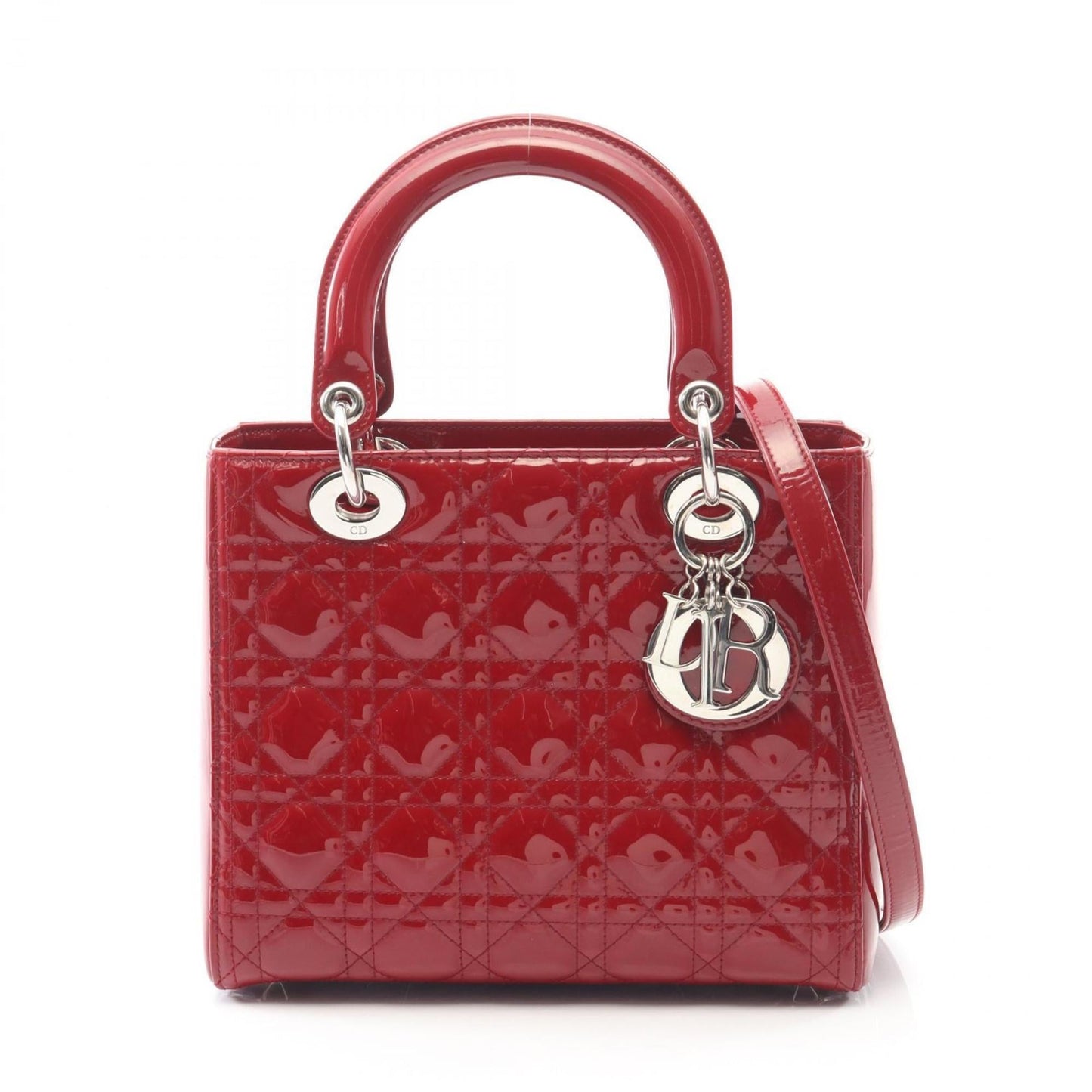 Christian Dior Red Color Patent Leather Handbag ()