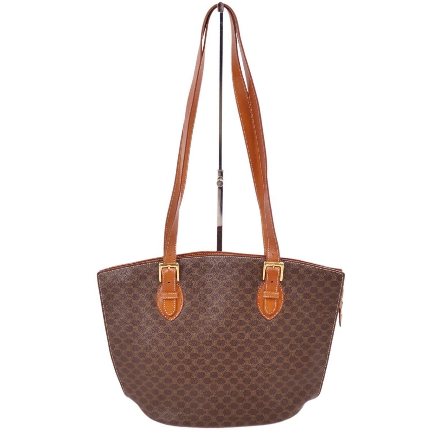 Celine Bag Handbag Tote Triomphe Macadam Women's Brown