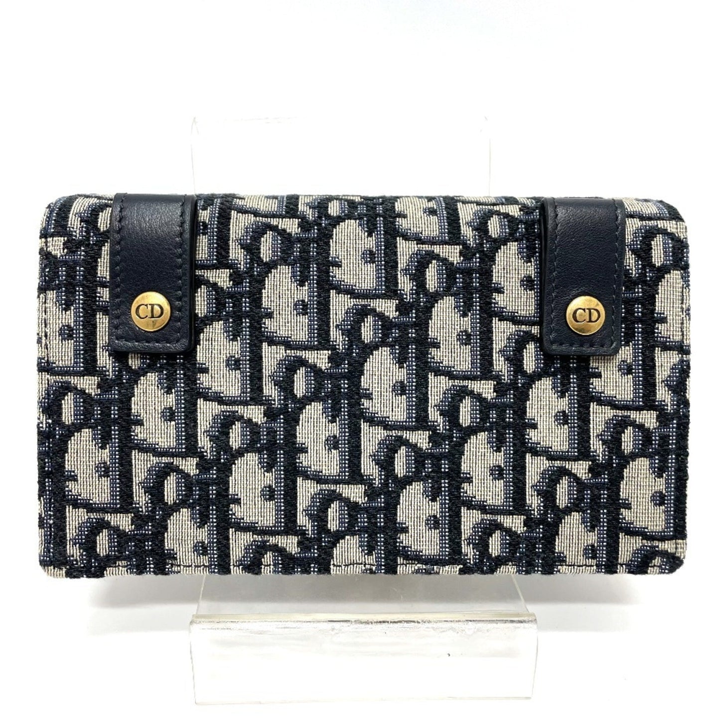 Christian Dior Navy Leather Canvas Fanny Pack Sling Bag ()