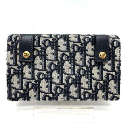 Christian Dior Navy Leather Canvas Fanny Pack Sling Bag ()