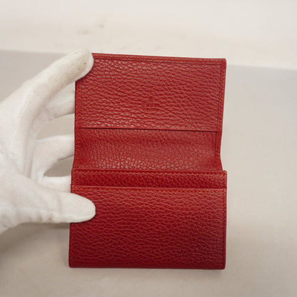 Gucci GG Marmont 474748 Leather Business Card Case Red Color