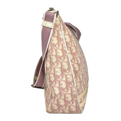 Christian Dior Trotter Pink White Pvc Leather Shoulder Bag ()