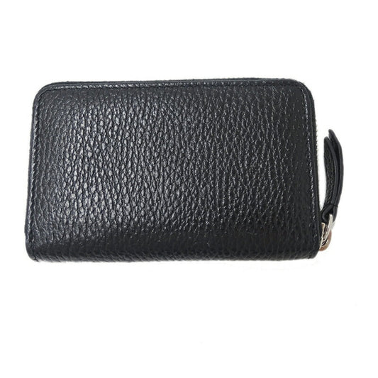 GUCCI Wallet Women's Men's Coin Case Petit Marmont Leather Double G Zip Around Black 644412 Card