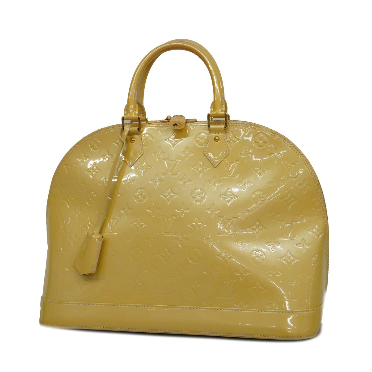 Louis VuittonAuth  Monogram Vernis Alma GM M91450 Women's Handbag Blanc Corail