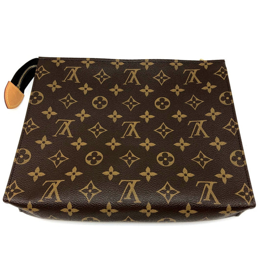LOUIS VUITTON Posh Toilette 26 M47542 Brown Gold Hardware Pouch Monogram Women's Second Bag