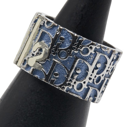 Christian Dior Silver Blue Metal Band Ring ()