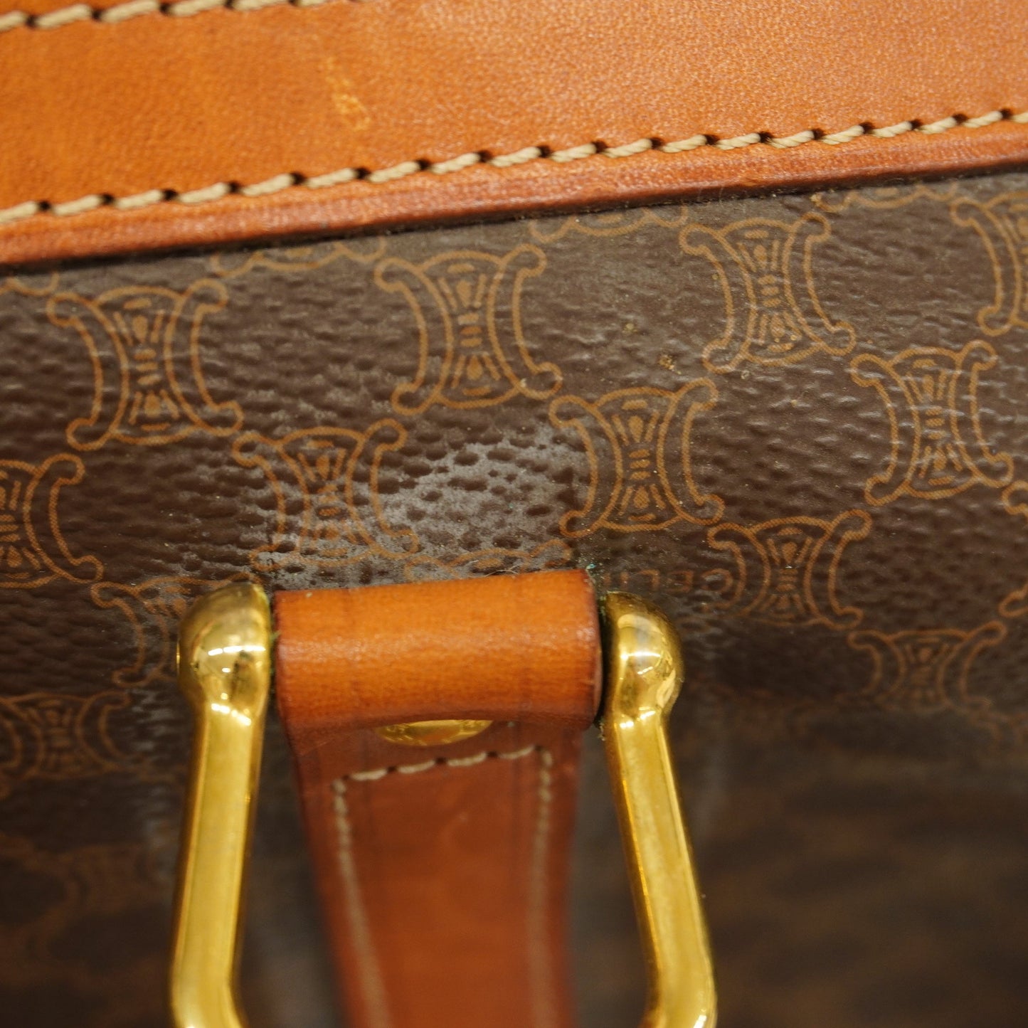 Celine  Macadam Handbag Women's PVC,Leather Handbag Brown