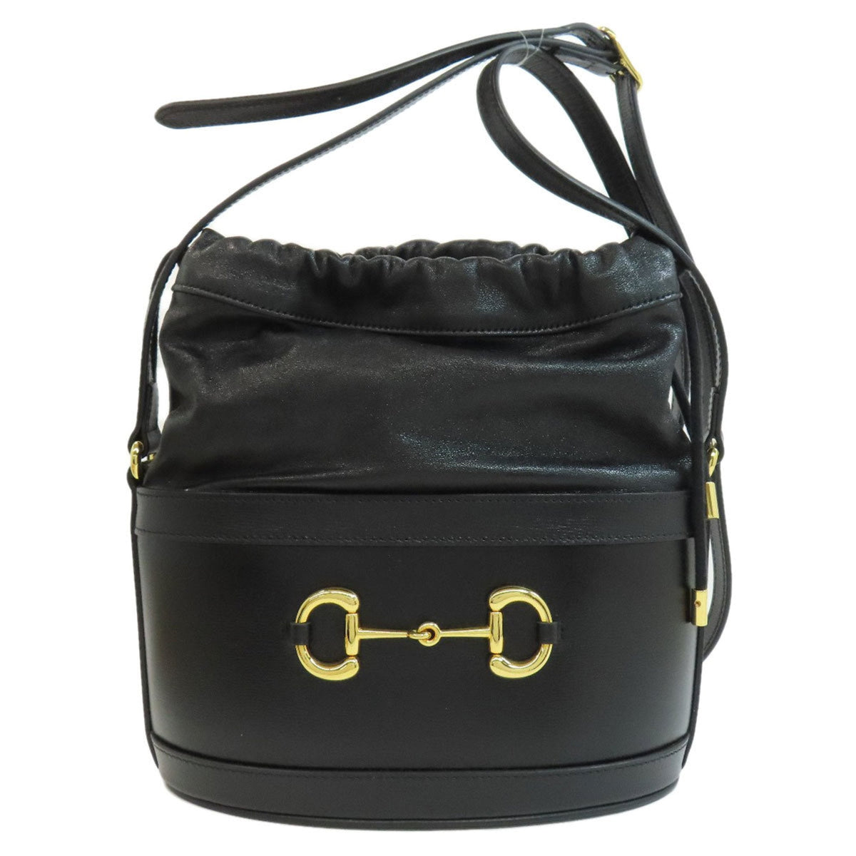 Gucci Horsebit Black Leather Shoulder Bag ()