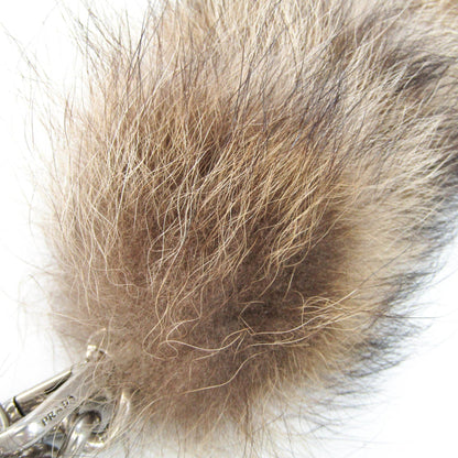 Prada Tail Charm Keyring [Beige,Dark Brown,Silver]