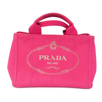 Prada Canapa Women's Canvas Tote Bag Pink