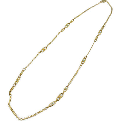 Celine Macadam Metal Color Stone Gold Turquoise Necklace 0041Celine