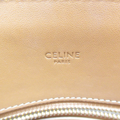 Celine hippo tote White Brown canvas leather