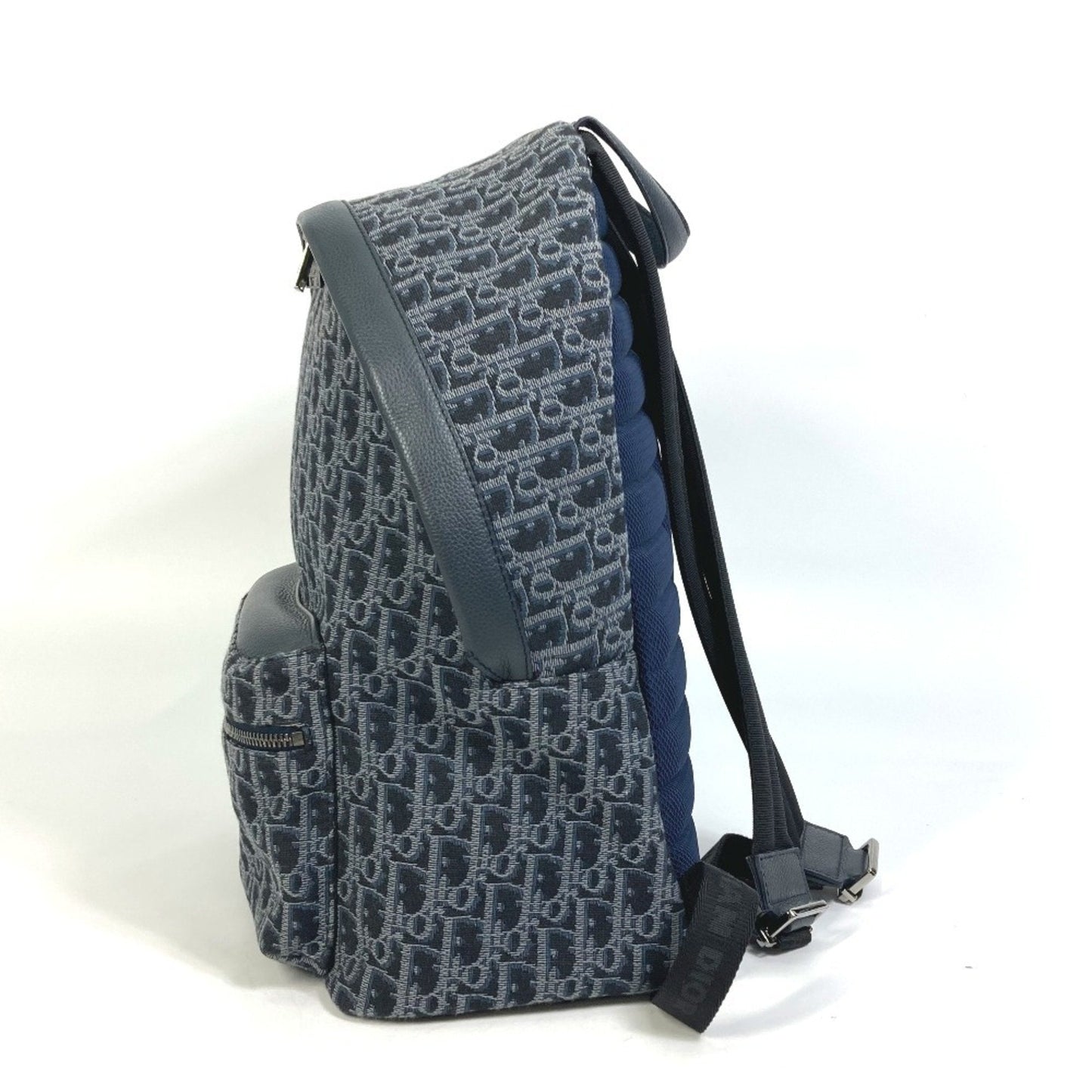Christian Dior Navy Canvas Leather Backpack ()