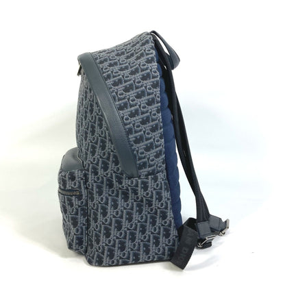 Christian Dior Navy Canvas Leather Backpack ()