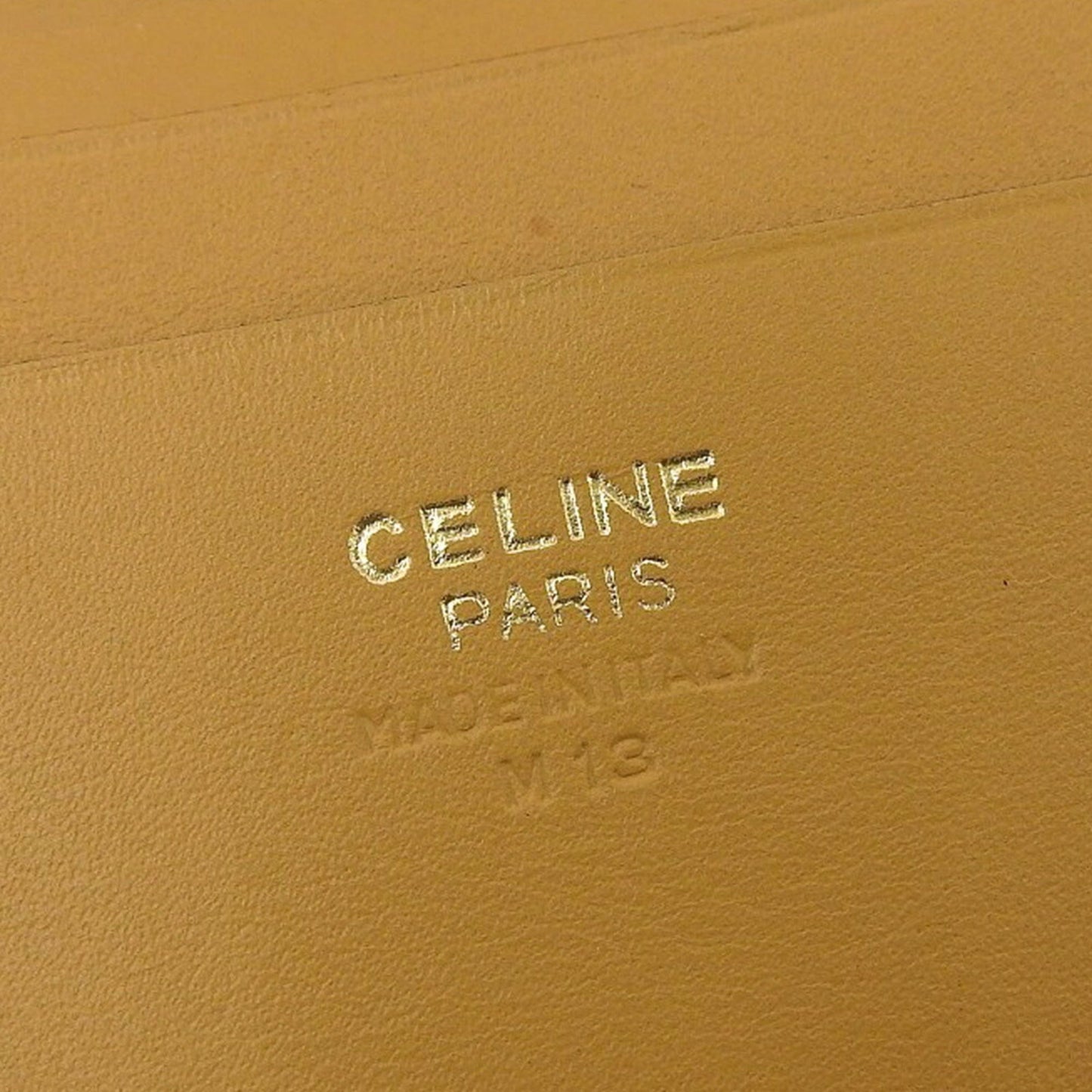 Celine Macadam Logo Folding Wallet Leather Brown M13 Vintage