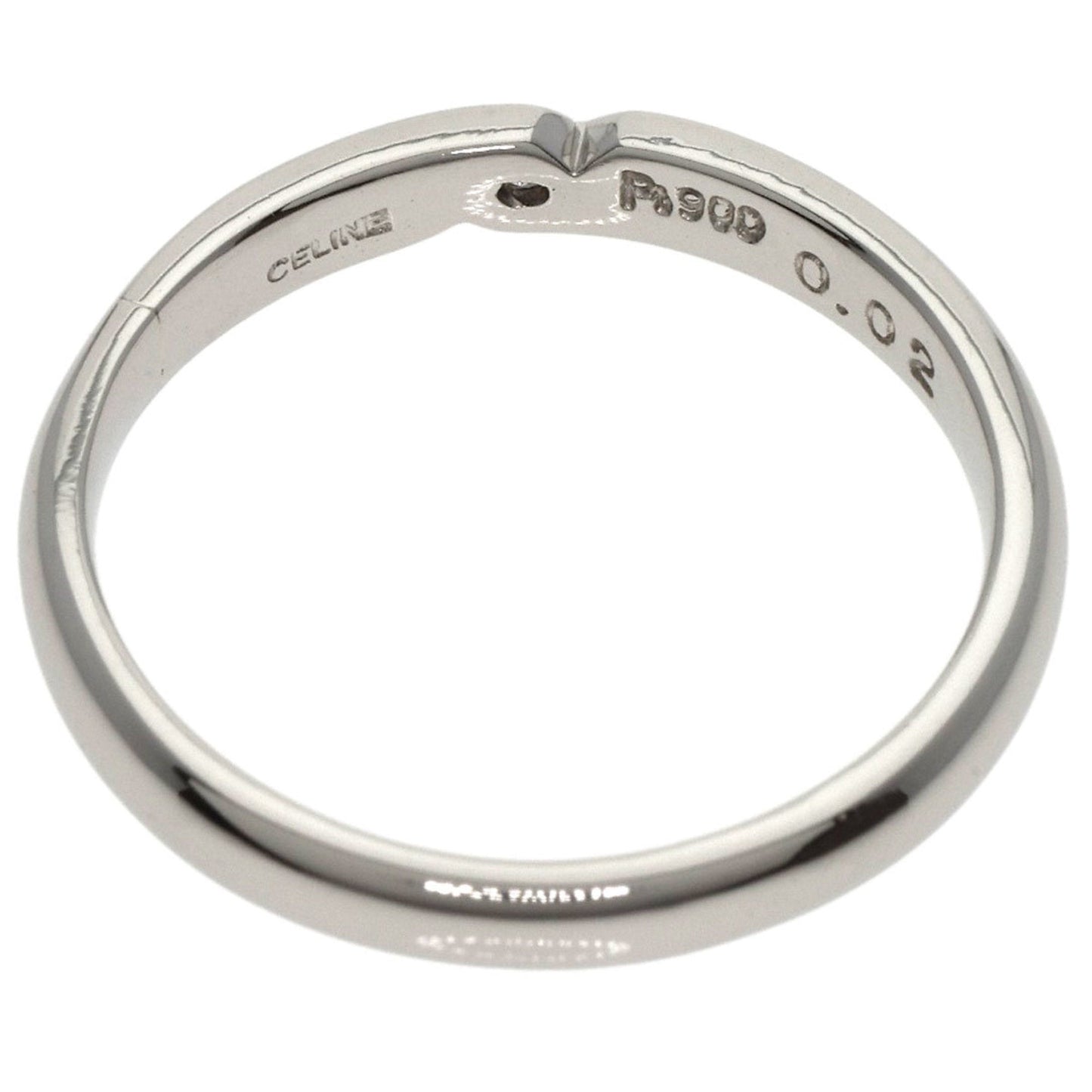 Celine 1P diamond ring platinum PT900 ladies