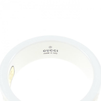 Gucci White Yellow Gold Ceramic Yellow Gold (18K) Band Ring