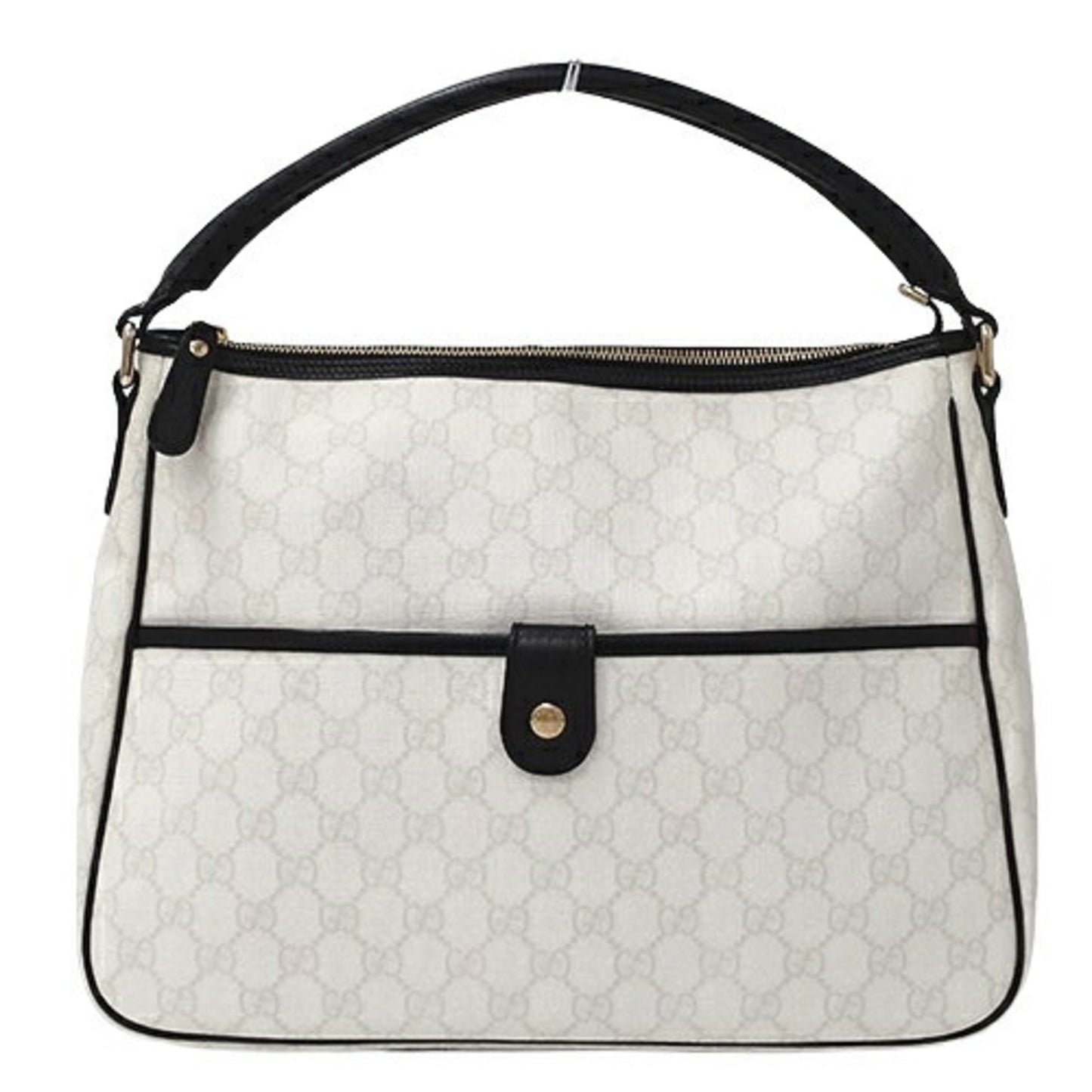 Gucci Black White Gg Supreme Shoulder Bag ()