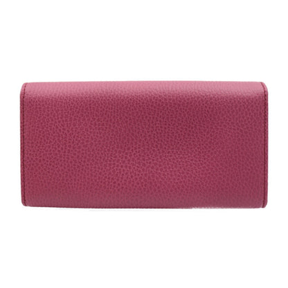 GUCCI Swing Continental Wallet Bifold 354498 Leather Purple Smoke Blue Gold Hardware Long
