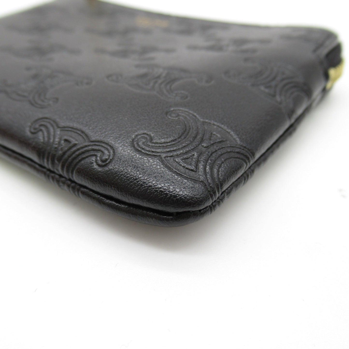 Celine coin purse with hook Black leather