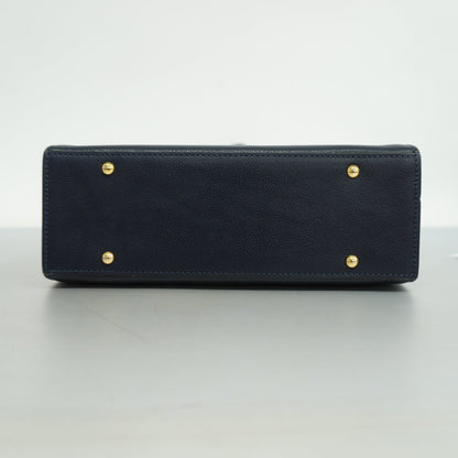 Celine  2way Bag Women's Leather Navy