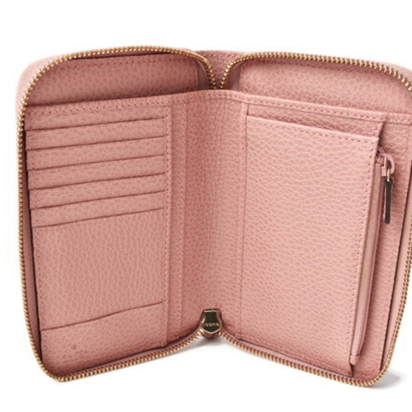 Gucci wallet GUCCI folding swing leather light pink 354497