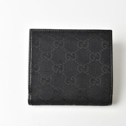 Gucci Black Gg Canvas Wallet (Bi-Fold)