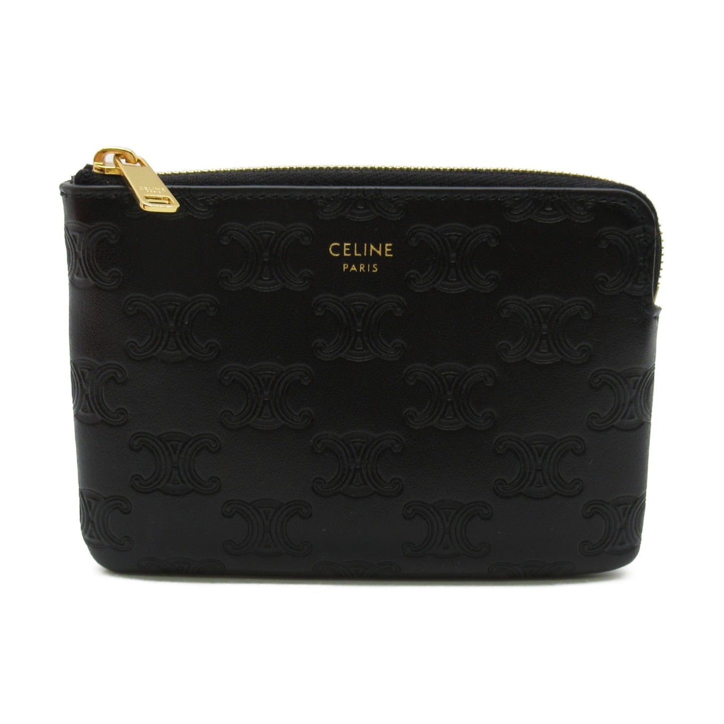 Celine coin purse with hook Black leather