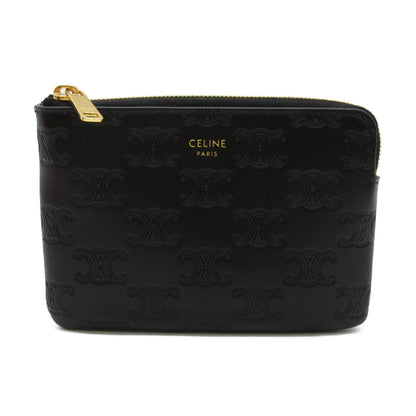 Celine coin purse with hook Black leather