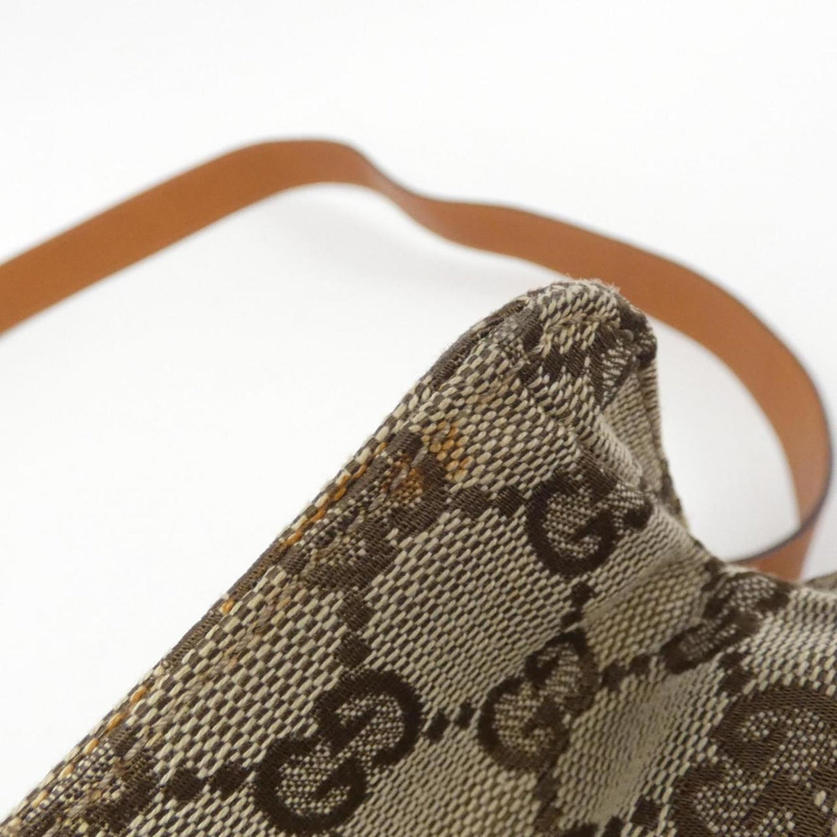 Gucci Beige Orange Gg Canvas Shoulder Bag