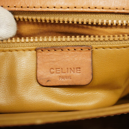 Celine  Macadam Shoulder Bag Women's PVC,Leather Shoulder Bag Beige,Brown