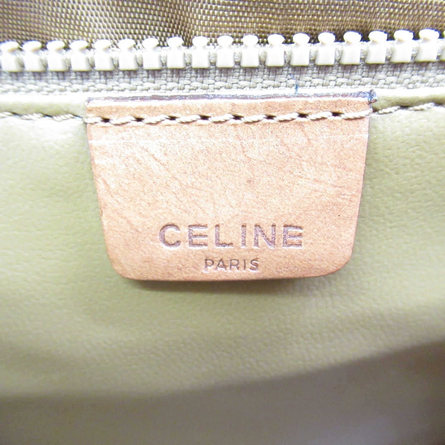 Celine Shoulder Bag Beige PVC coated canvas