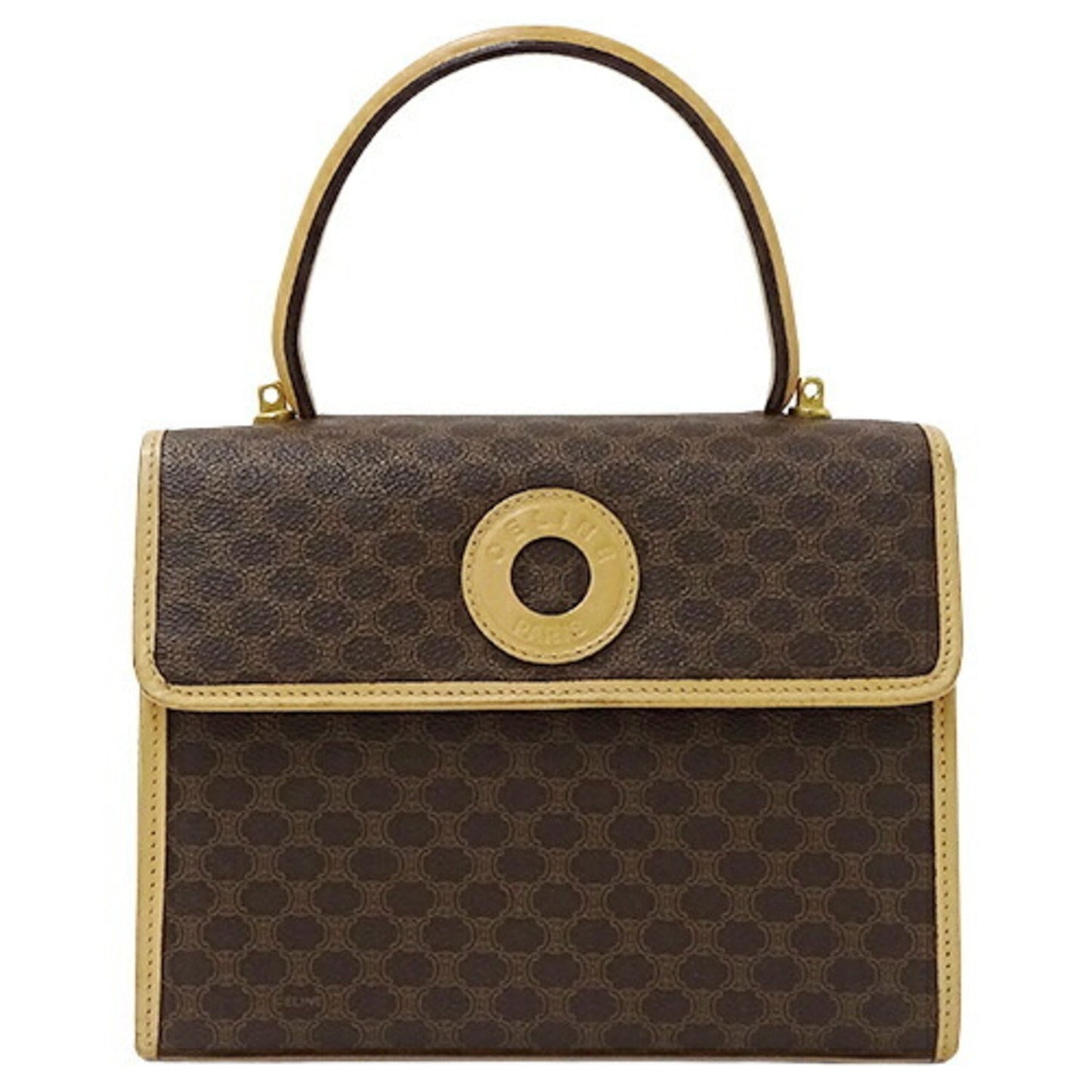 Celine Bag Ladies Handbag Macadam Circle Brown